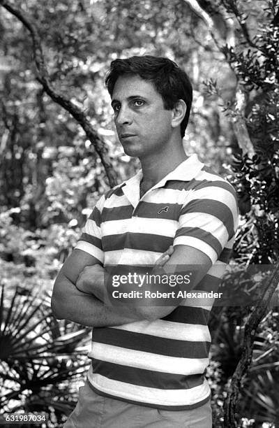 American classical music composer John Corligiano poses for a photograph during his 1983 residency at the Atlantic Center for the Arts in New Smyrna...