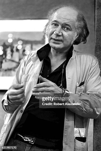 American photographer and photojournalist Eddie Adams talks with students at Daytona Beach Community College during a 1984 photography workshop at...