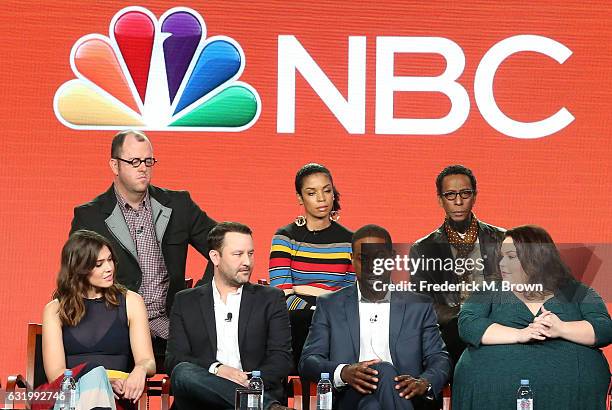 Actors Chris Sullivan, Susan Kelechi Watson, Ron Cephas Jones, actors Mandy Moore, creator/executive producer Dan Fogelman, actors Sterling K. Brown...