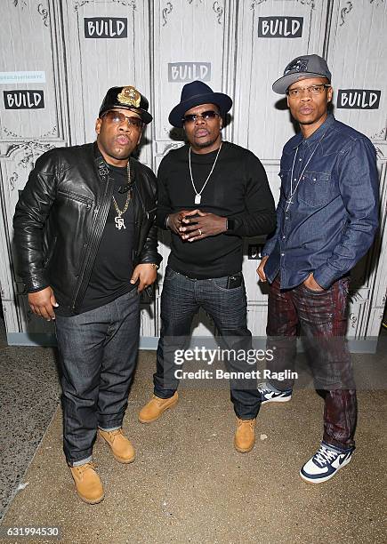 Michael Bivens, Ricky Bell, and Ronnie Devoe attend the Build series at Build Studio on January 18, 2017 in New York City.