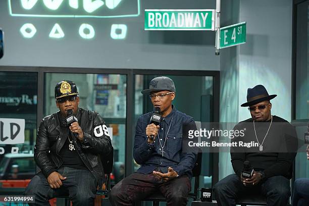 Michael Bivens, Ronnie Devoe, and Ricky Bell attend the Build series at Build Studio on January 18, 2017 in New York City.