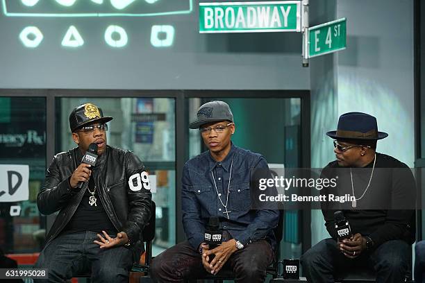 Michael Bivens, Ronnie Devoe, and Ricky Bell attend the Build series at Build Studio on January 18, 2017 in New York City.