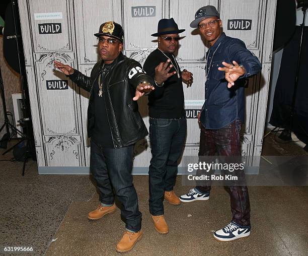 Rick Bell, Michael Bivins and Ronnie DeVoe of Bell Biv DeVoe attend the Build Series at Build Studio on January 18, 2017 in New York City.