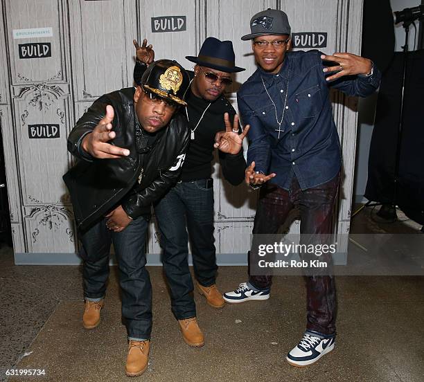 Rick Bell, Michael Bivins and Ronnie DeVoe of Bell Biv DeVoe attend the Build Series at Build Studio on January 18, 2017 in New York City.