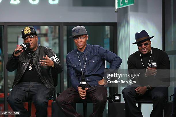 Michael Bivins, Ronnie DeVoe and Rick Bell of Bell Biv DeVoe attend the Build Series at Build Studio on January 18, 2017 in New York City.