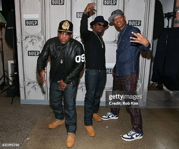 Rick Bell, Michael Bivins and Ronnie DeVoe of Bell Biv DeVoe attend the Build Series at Build Studio on January 18, 2017 in New York City.