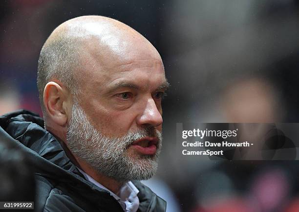 Fleetwood Town's Manager Uwe Rosler during the Emirates FA Cup Third Round Replay match between Fleetwood Town and Bristol City at Highbury Stadium...