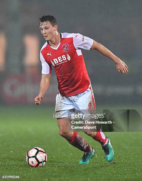 Fleetwood Town's Eggert Jonsson during the Emirates FA Cup Third Round Replay match between Fleetwood Town and Bristol City at Highbury Stadium on...