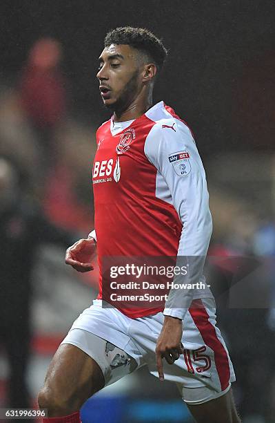 Fleetwood Town's Victor Nirennold during the Emirates FA Cup Third Round Replay match between Fleetwood Town and Bristol City at Highbury Stadium on...