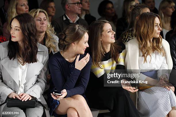 Maria Ehrich, Sonja Gerhardt, Alice Dwyer and Mina Tander attend the Laurel show during the Mercedes-Benz Fashion Week Berlin A/W 2017 at Kaufhaus...