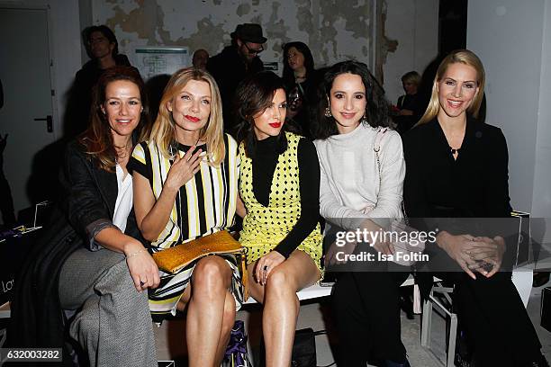 Alexandra Neldel, Ursula Karven, Viktoria Lauterbach, Stephanie Stumph and Judith Rakers attend the Laurel show during the Mercedes-Benz Fashion Week...