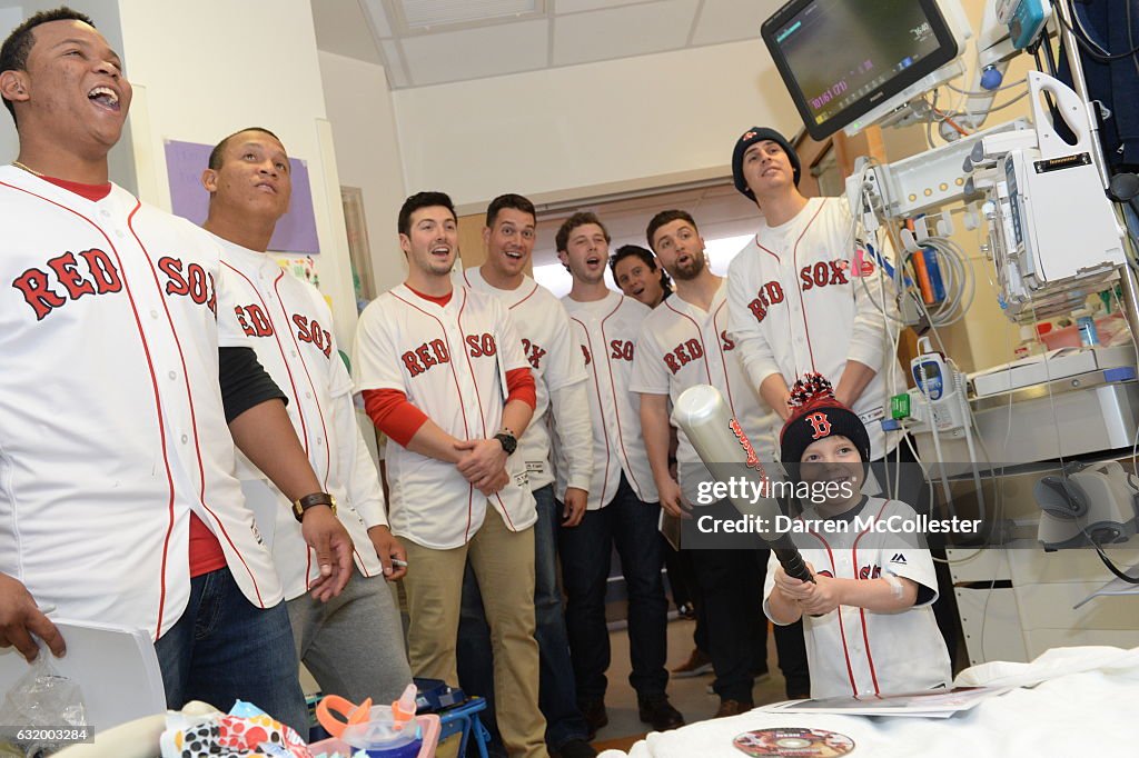 Red Sox Rookies Visit Boston Children's Hospital