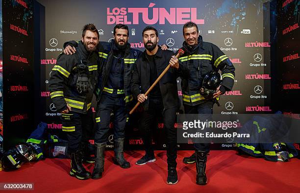 Actor Jorge Cremades attends 'Los del Tunel' premiere at Capitol cinema on January 18, 2017 in Madrid, Spain.