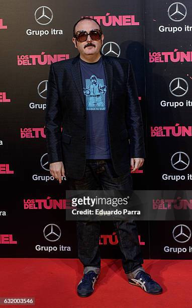 Carlos Areces attends 'Los del Tunel' premiere at Capitol cinema on January 18, 2017 in Madrid, Spain.