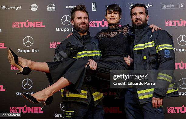 Actress Nerea Barros attends 'Los del Tunel' premiere at Capitol cinema on January 18, 2017 in Madrid, Spain.