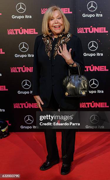 Actress Teresa Gimpera attends 'Los del Tunel' premiere at Capitol cinema on January 18, 2017 in Madrid, Spain.