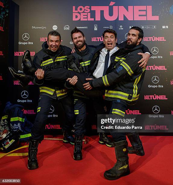 Actor Arturo Valls attends 'Los del Tunel' premiere at Capitol cinema on January 18, 2017 in Madrid, Spain.