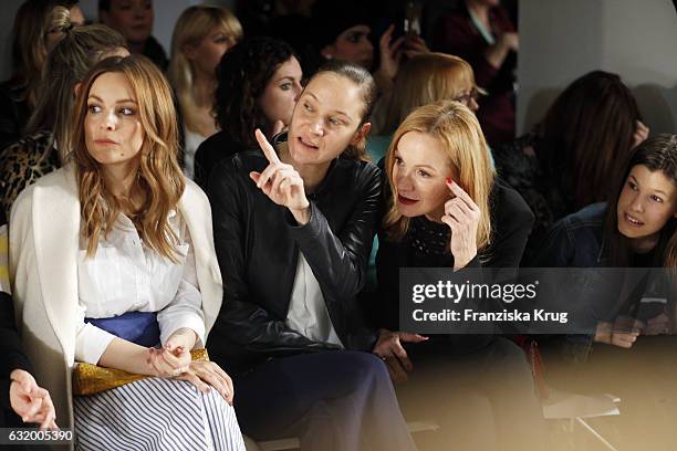 Mina Tander, Jeanette Hain, Katja Flint and Lisa Mundt attend the Laurel show during the Mercedes-Benz Fashion Week Berlin A/W 2017 at Kaufhaus...