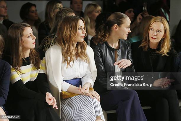 Alice Dwyer, Mina Tander, Jeanette Hain and Katja Flint attend the Laurel show during the Mercedes-Benz Fashion Week Berlin A/W 2017 at Kaufhaus...