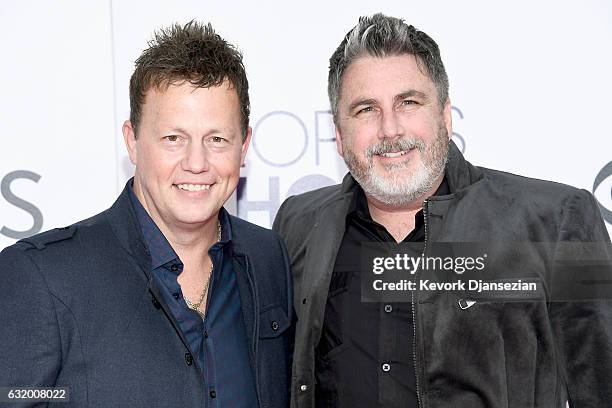 Recording artists Dean Sams and Michael Britt of music group Lonestar attend the People's Choice Awards 2017 at Microsoft Theater on January 18, 2017...