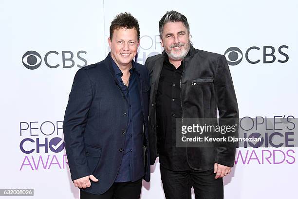 Recording artists Dean Sams and Michael Britt of music group Lonestar attend the People's Choice Awards 2017 at Microsoft Theater on January 18, 2017...