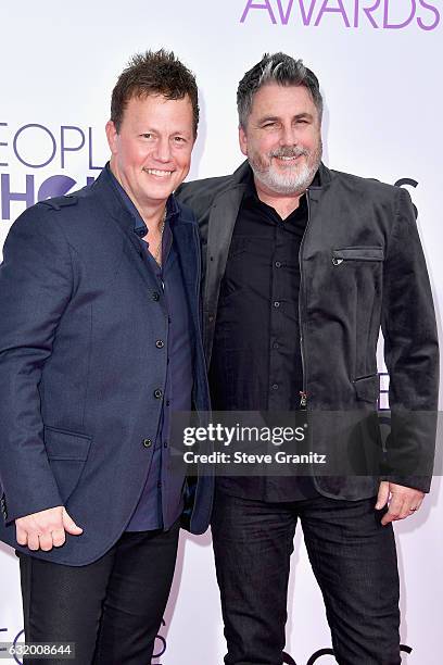 Recording artists Dean Sams and Michael Britt of Lonestar attend the People's Choice Awards 2017 at Microsoft Theater on January 18, 2017 in Los...