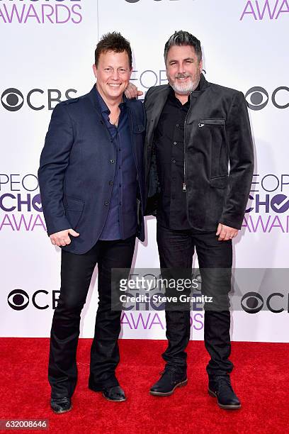 Recording artists Dean Sams and Michael Britt of Lonestar attend the People's Choice Awards 2017 at Microsoft Theater on January 18, 2017 in Los...