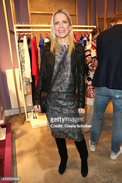 Tamara Graefin Nayhauss wearind a dress by Talbot Runhof during the Talbot Runhof boutique opening at Schlueterstrasse on January 18, 2017 in Berlin,...