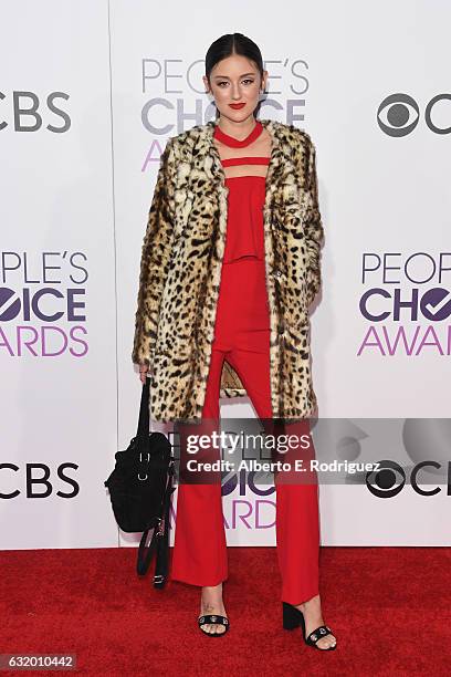 Caroline D'Amore attends the People's Choice Awards 2017 at Microsoft Theater on January 18, 2017 in Los Angeles, California.