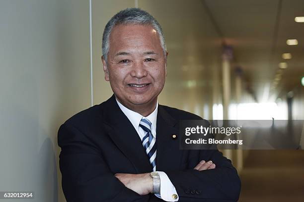 Akira Amari, Japan's former economy minister, poses for a photograph in Tokyo, Japan, on Wednesday, Jan. 18, 2017. The Trans-Pacific Partnership...