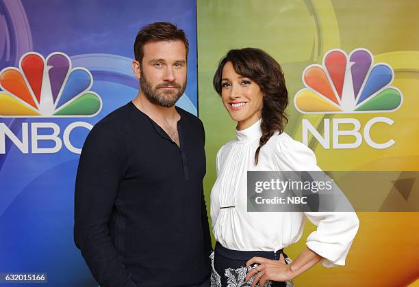 NBCUniversal Press Tour, January 2017 -- NBC's "Taken" -- Pictured: Clive Standen, Jennifer Beals --