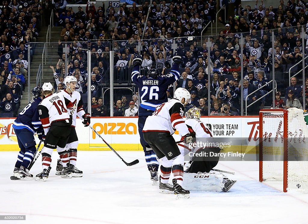 Arizona Coyotes v Winnipeg Jets