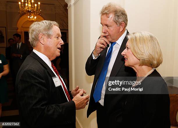 Rep. Joe Wilson talks with British Ambassador Kim Darroch and Lady Vanessa Darroch at an Afternoon Tea hosted by the British Embassy to mark the U.S....