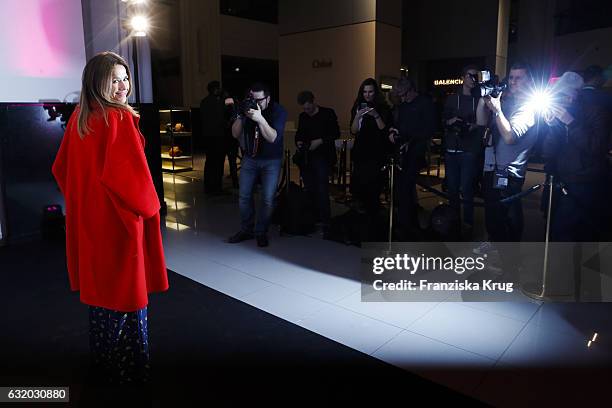 Alexandra Neldel attends the celebration of 'Der Berliner Mode Salon' by KaDeWe & Vogue at KaDeWe on January 18, 2017 in Berlin, Germany.