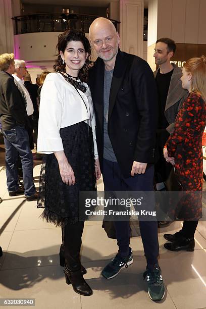 Dorothee Schumacher and Joerg Ehrlich attend the celebration of 'Der Berliner Mode Salon' by KaDeWe & Vogue at KaDeWe on January 18, 2017 in Berlin,...