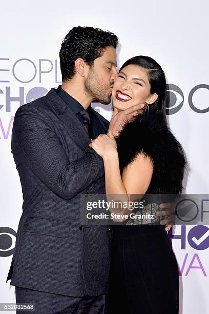 Actor Adam Rodriguez and Grace Gail attend the People's Choice Awards 2017 at Microsoft Theater on January 18, 2017 in Los Angeles, California.