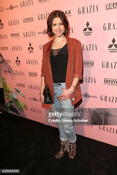 Katrin Hess during the GRAZIA Pop Up Breakfast during the Mercedes-Benz Fashion Week Berlin A/W 2017 at Kaffeehaus Grosz on January 18, 2017 in...