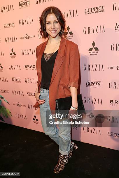 Katrin Hess during the GRAZIA Pop Up Breakfast during the Mercedes-Benz Fashion Week Berlin A/W 2017 at Kaffeehaus Grosz on January 18, 2017 in...