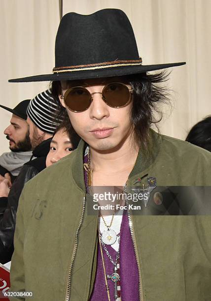 Taiwanese singer/actor Vaness Wu attends the Walter Van Beirendonck Menswear Fall/Winter 2017-2018 show as part of the Paris Fashion Week on January...