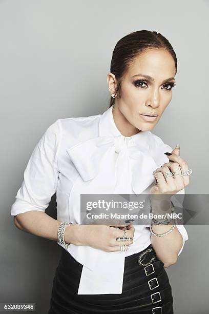 Actress Jennifer Lopez of 'Shades of Blue' poses for a portrait in the NBCUniversal Press Tour portrait studio at The Langham Huntington, Pasadena on...