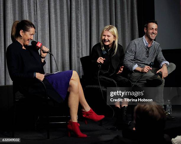 Sophie Kennedy Clark and Matthew Ogens attend the SAG-AFTRA Foundation's Conversations for 'Go North' at SAG-AFTRA Foundation Screening Room on...