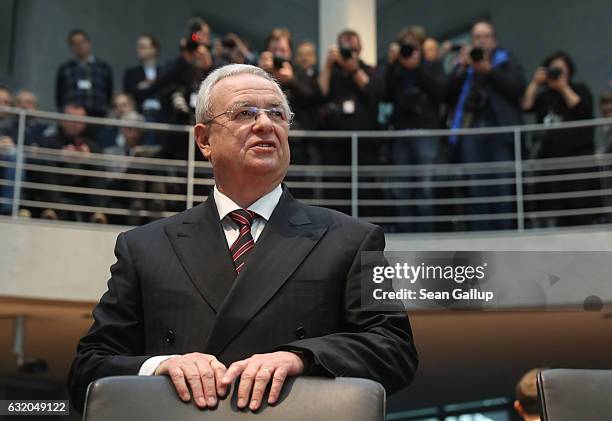 Martin Winterkorn, former CEO of German automaker Volkswagen AG, arrives to testify at the Bundestag commission investigating the Volkswagen diesel...