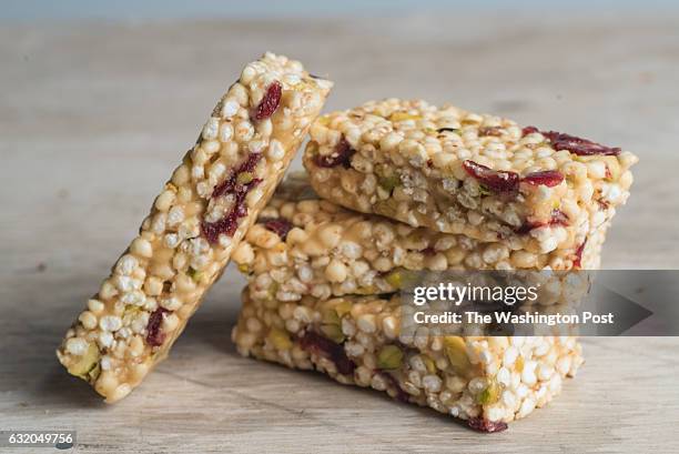 Chewy Cranberry, Millet and Pistachio Bars