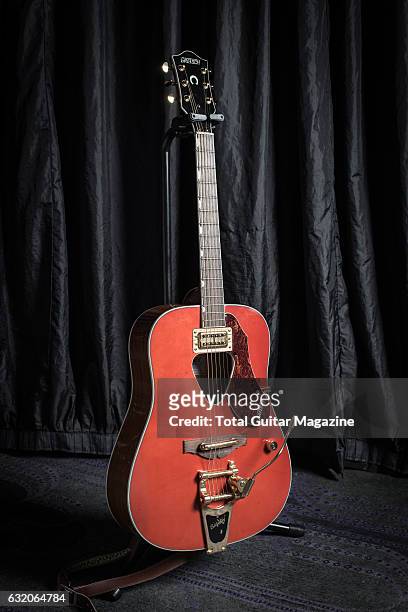 Gretsch G5022CE Rancher electro-acoustic guitar belonging to Canadian musician Dallas Green, guitarist and vocalist with with indie rock group City...