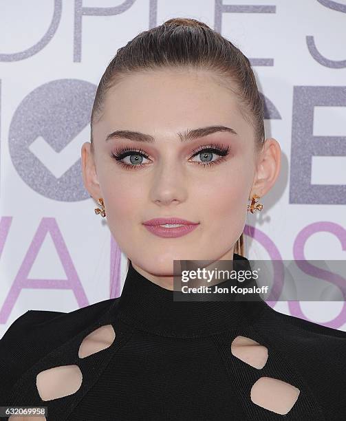 Actress Meg Donnelly arrives at the People's Choice Awards 2017 at Microsoft Theater on January 18, 2017 in Los Angeles, California.