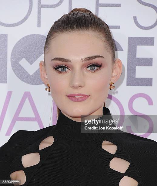Actress Meg Donnelly arrives at the People's Choice Awards 2017 at Microsoft Theater on January 18, 2017 in Los Angeles, California.
