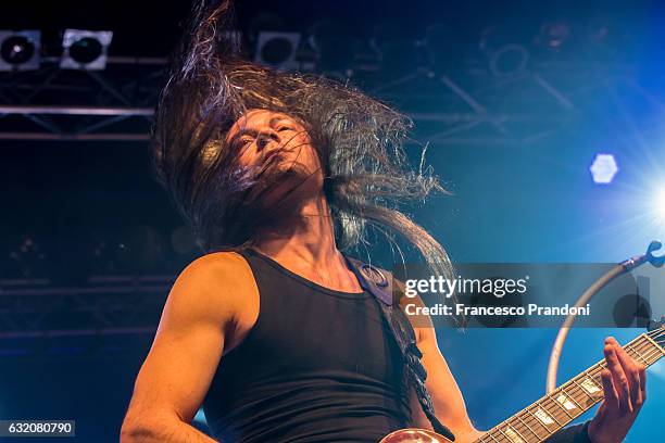 Isaac Delahaye of Epica Perform at Live Club on January 18, 2017 in Milan, Italy.