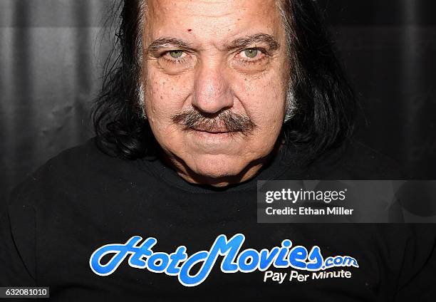 Adult film actor Ron Jeremy appears at the HotMovies.com booth at the 2017 AVN Adult Entertainment Expo at the Hard Rock Hotel & Casino on January...