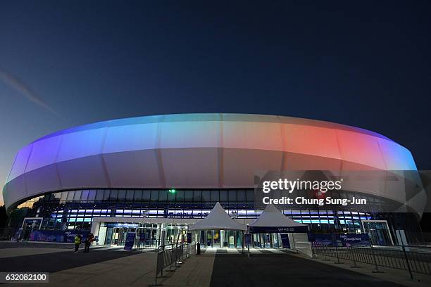The general view of the Gangneung Ice Arena ahead of PyeongChang 2018 Winter Olympic Games on December 17, 2016 in Gangneung, South Korea.