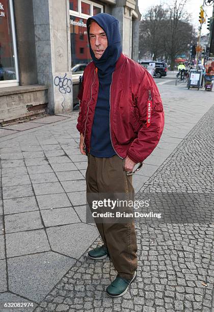 Fashion designer Wolfgang Joop attends the Vladimir Karaleev show during the Mercedes-Benz Fashion Week Berlin A/W 2017 at Kaufhaus Jandorf on...